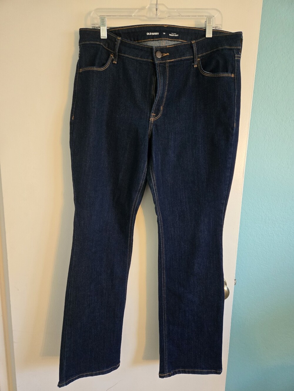 Old Navy Dark Blue Boot-cut Jeans Size 14